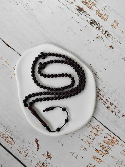 Antique Kokka Seed Wood Tasbih | Ottoman Design | 99 Micro Beads | 5.2mm