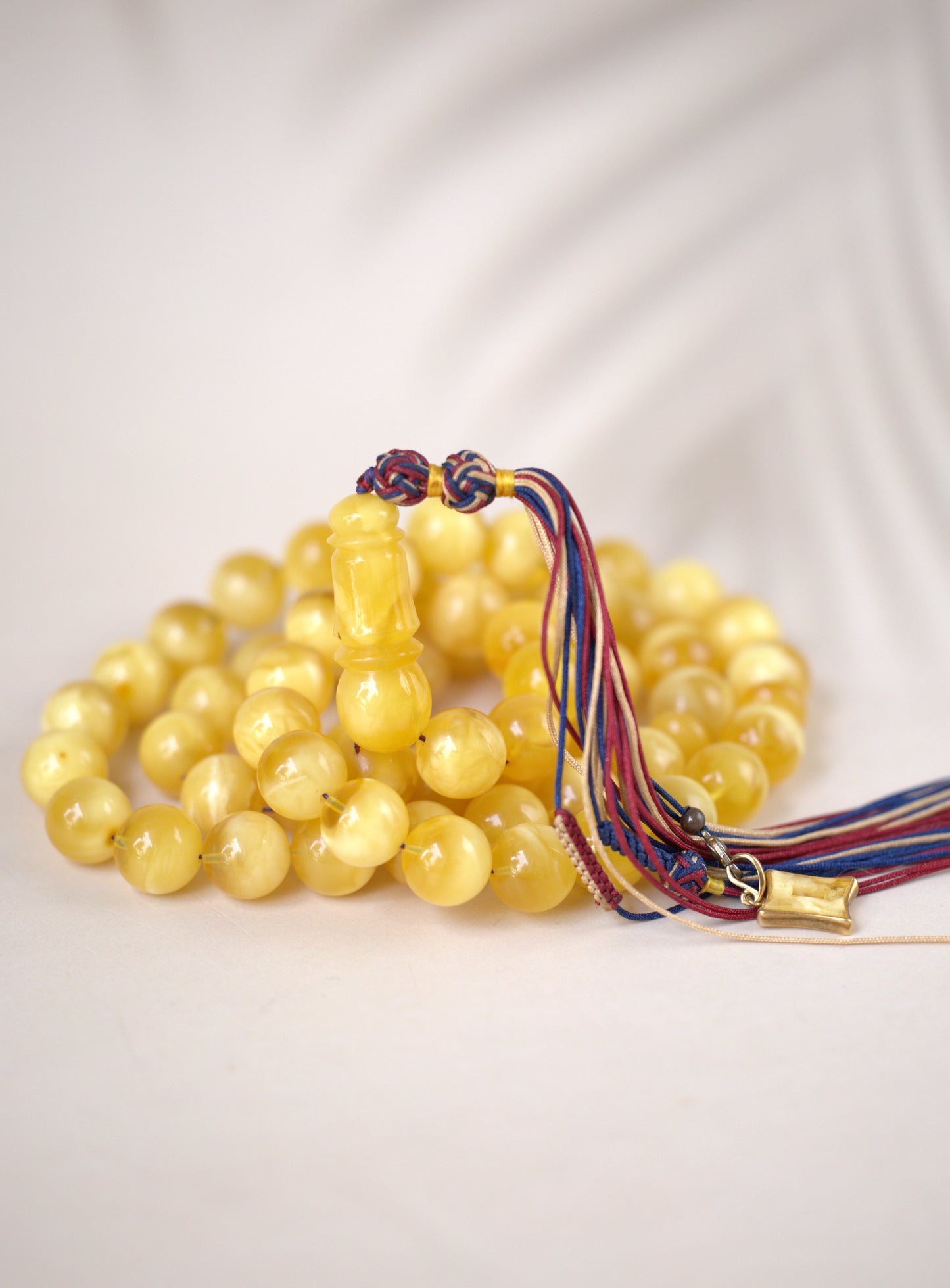 Highly Collectible Extra Long Natural Amber Misbaha 61 Beads from Private Collector from Poland + Certificate