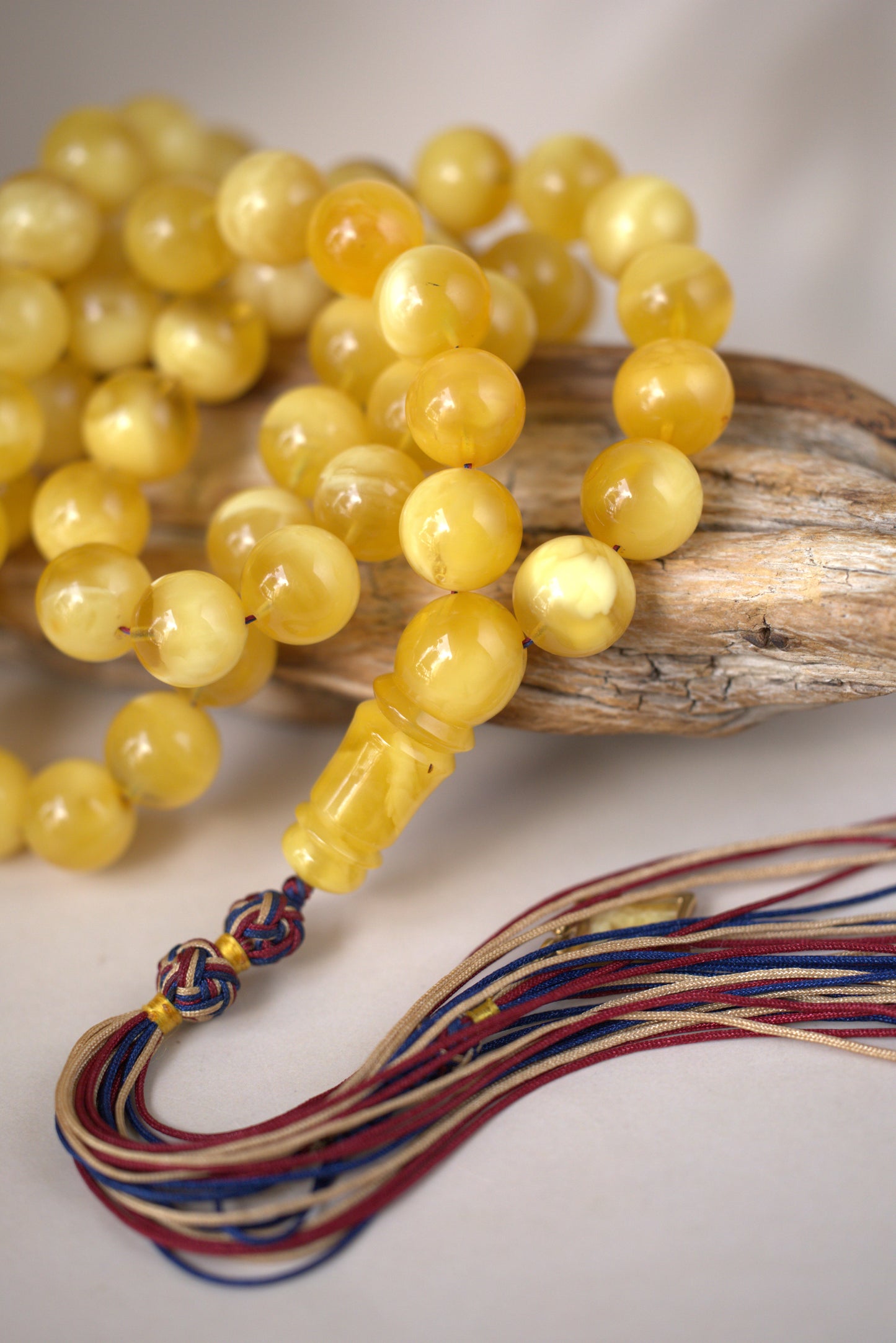 Highly Collectible Extra Long Natural Amber Misbaha 61 Beads from Private Collector from Poland + Certificate