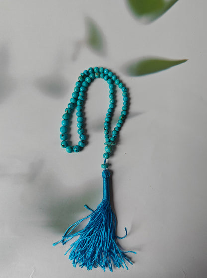 Persian Turquoise Rosary / Misbaha 66 Irregular Beads