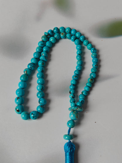 Persian Turquoise Rosary / Misbaha 66 Irregular Beads