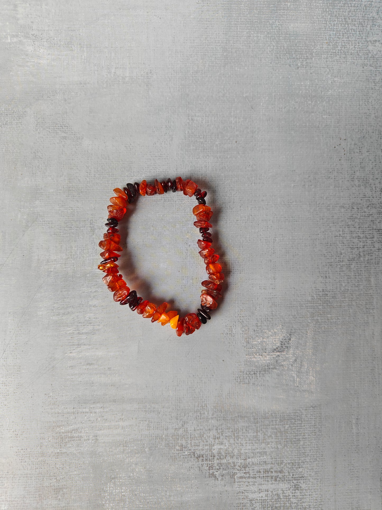 Raw Unpolished Cognac And Cherry Irregular Small Amber Bracelet