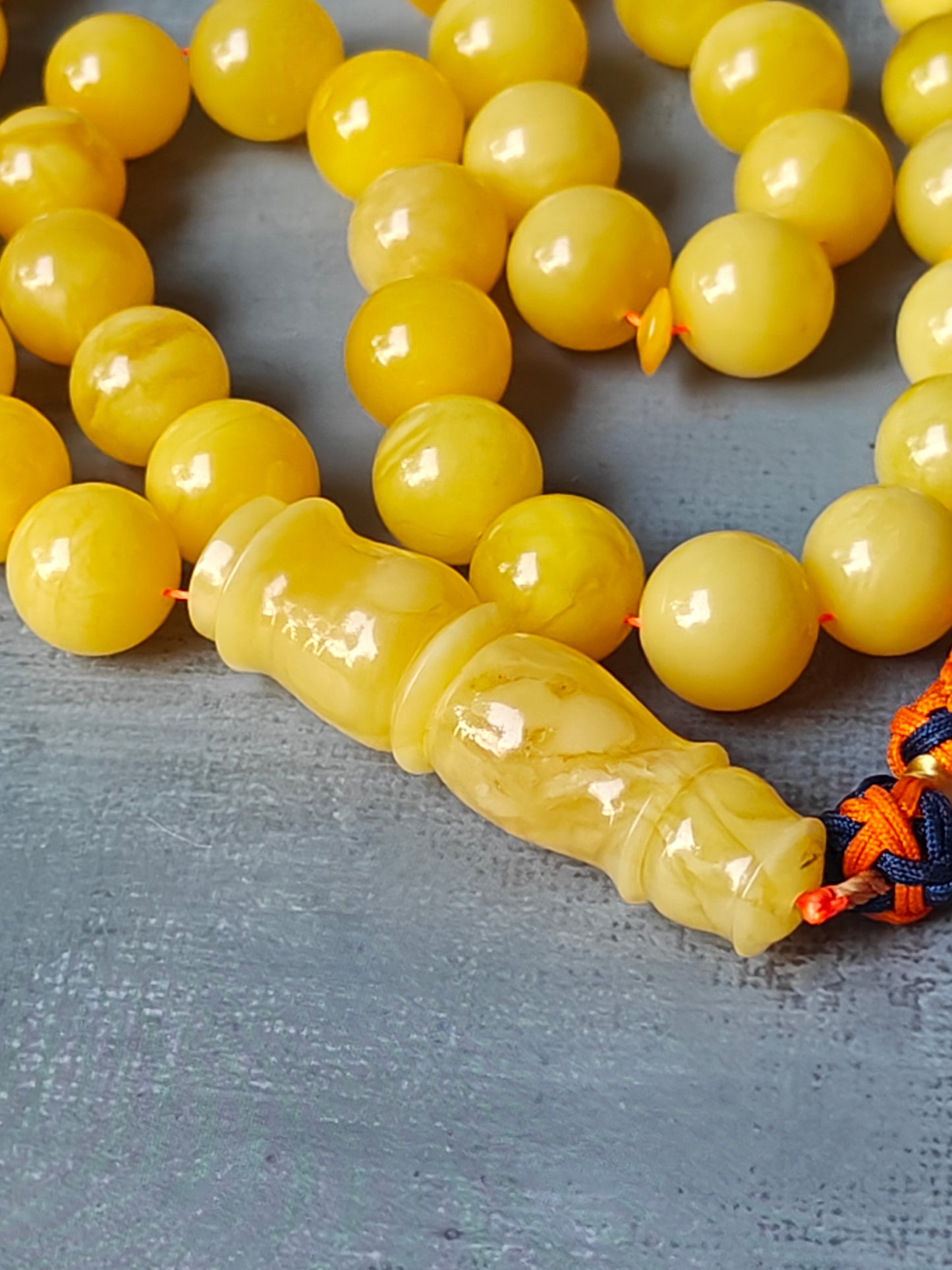 Natural Butterscotch Amber Rosary 45 Beads