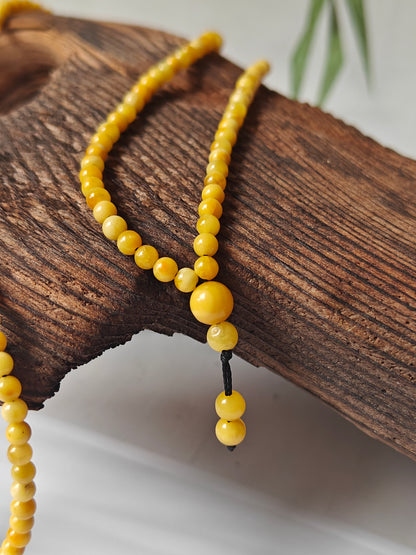 Micro Butterscotch / Honey Amber 200 beads Misbaha for Dhikr