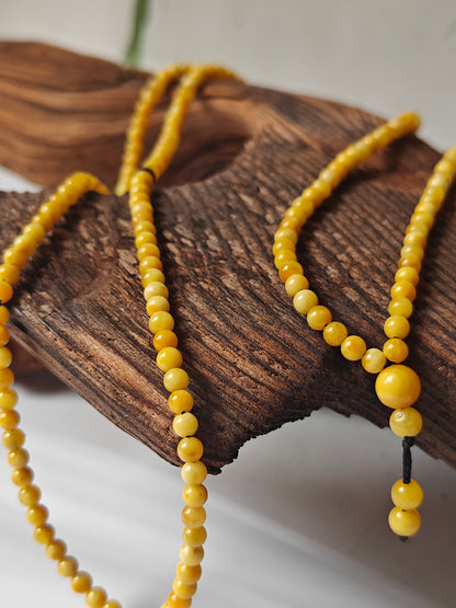 Micro Butterscotch / Honey Amber 200 beads Misbaha for Dhikr