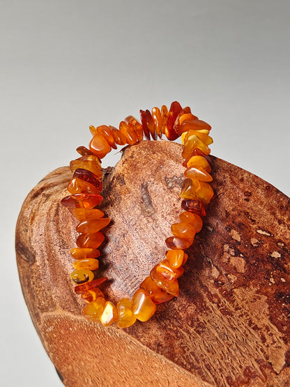 Raw Multicolor Natural Irregular Amber Bracelet