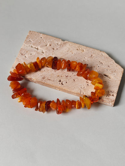 Raw Multicolor Natural Irregular Amber Bracelet