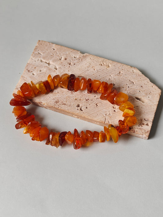 Raw Multicolor Natural Irregular Amber Bracelet