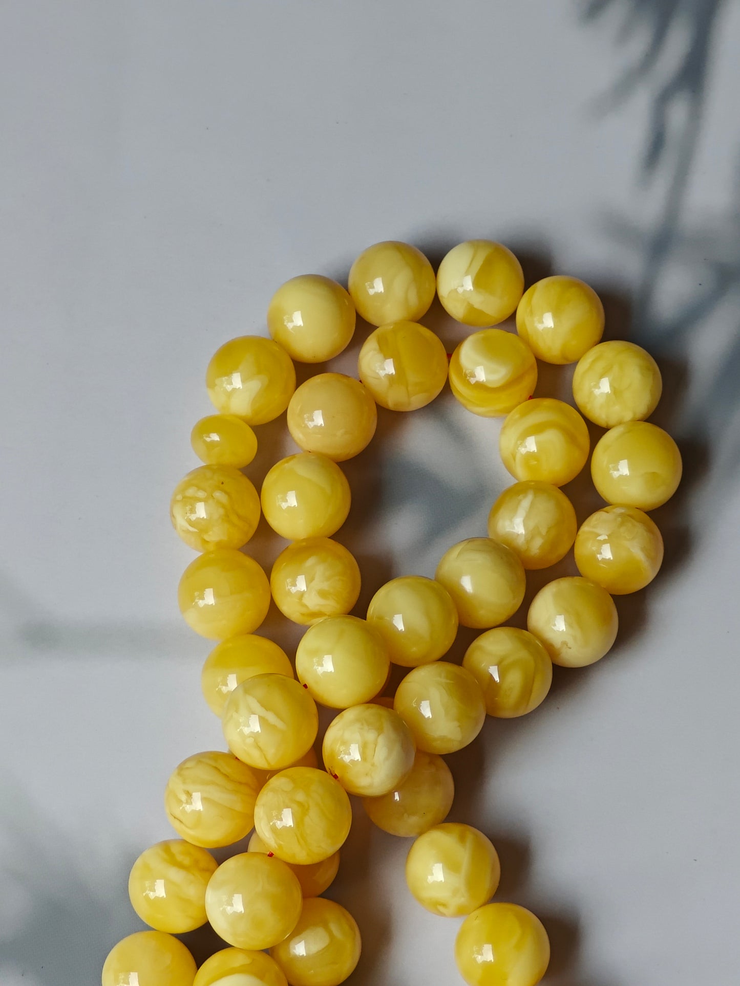 Unique Butterscotch Natural Amber Rosary from Private Collection 67 Beads