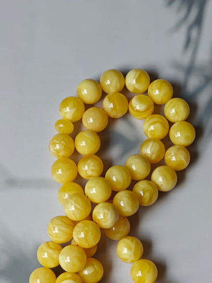 Unique Butterscotch Natural Amber Rosary from Private Collection 67 Beads