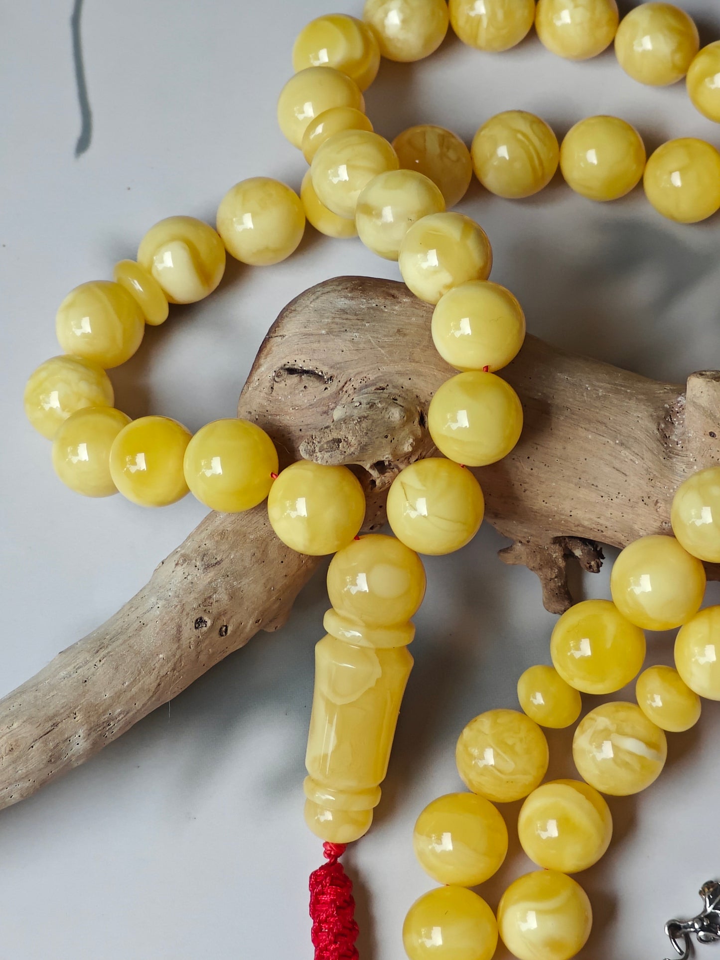 Unique Butterscotch Natural Amber Rosary from Private Collection 67 Beads