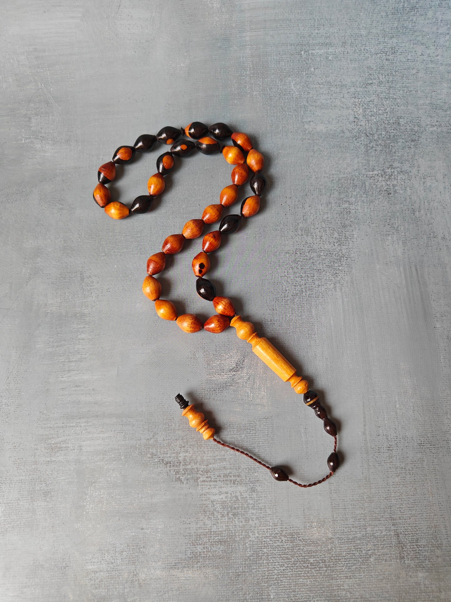 Ebony Wood Rosary Baroque 33 Beads