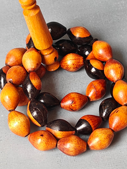 Ebony Wood Rosary Baroque 33 Beads