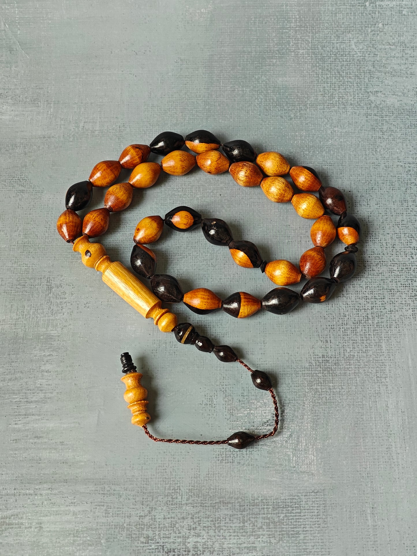 Ebony Wood Rosary Baroque 33 Beads