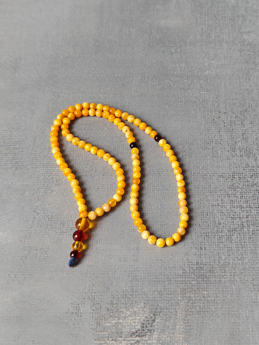 Micro Butterscotch / Honey Amber Misbaha 99 Beads