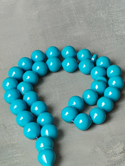 Rare Blue American Antique Bakelite Tasbih 33 Beads