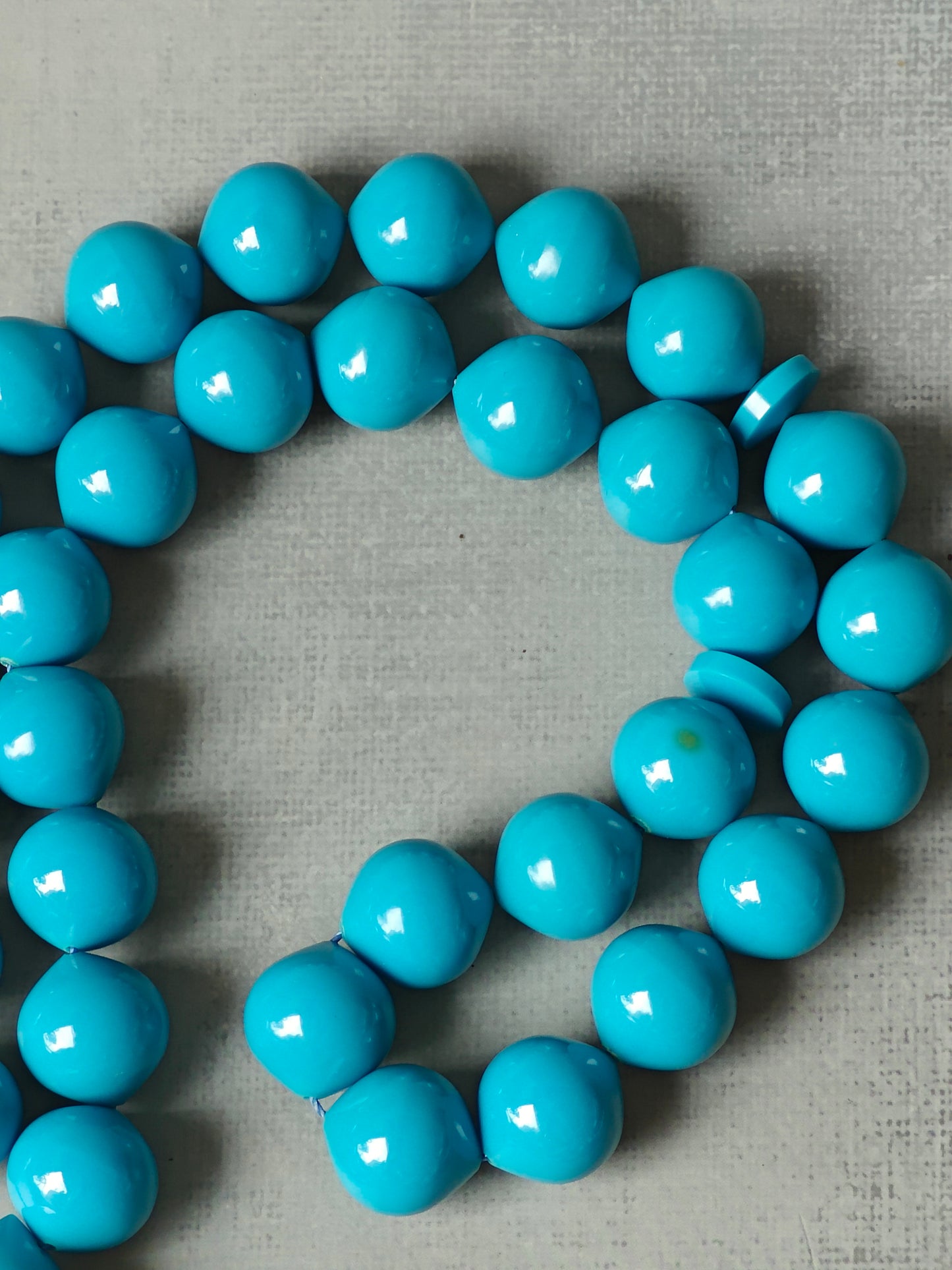 Rare Blue American Antique Bakelite Tasbih 33 Beads