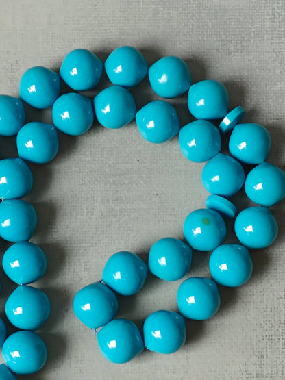 Rare Blue American Antique Bakelite Tasbih 33 Beads