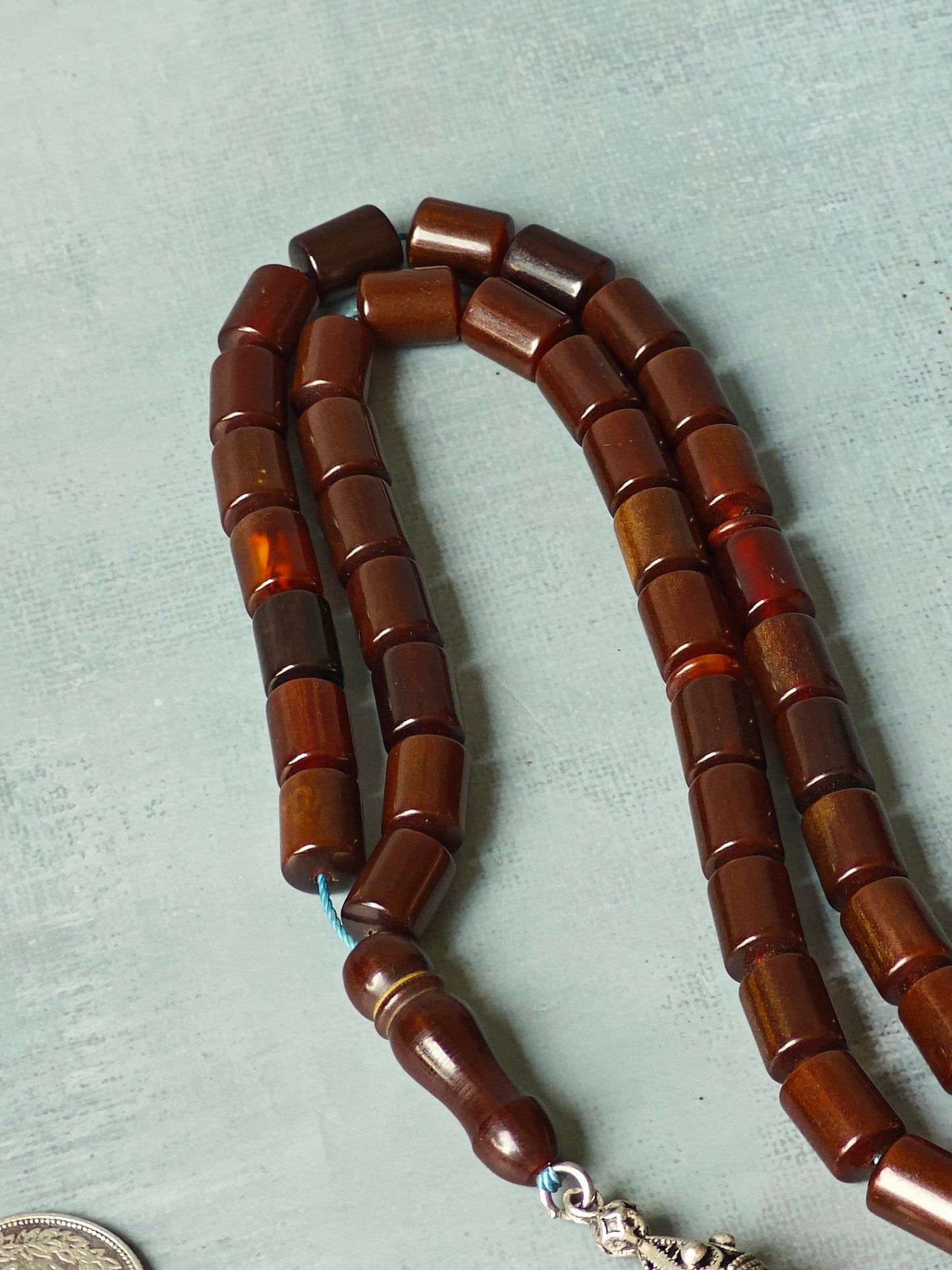 Newly Crafted Dark Brown Barrel Shaped Bakelite Rosary 39 Beads