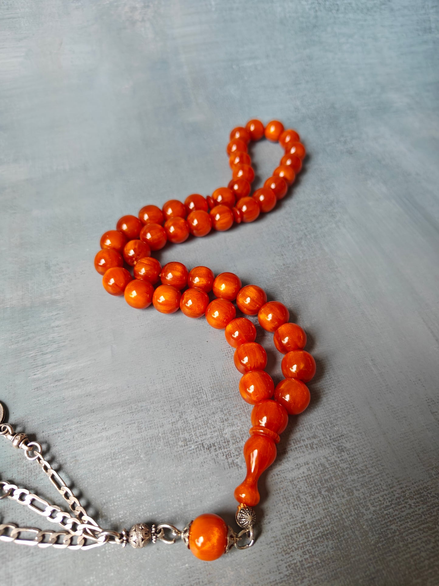 Antique German Bakelite Rosary with Gold Dust