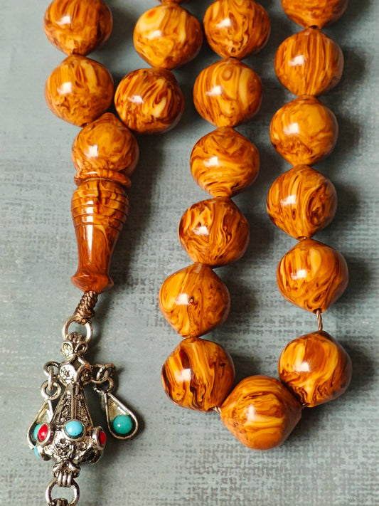 Highly Collectible German Savannah Cat Bakelite Tasbih 45 Beads