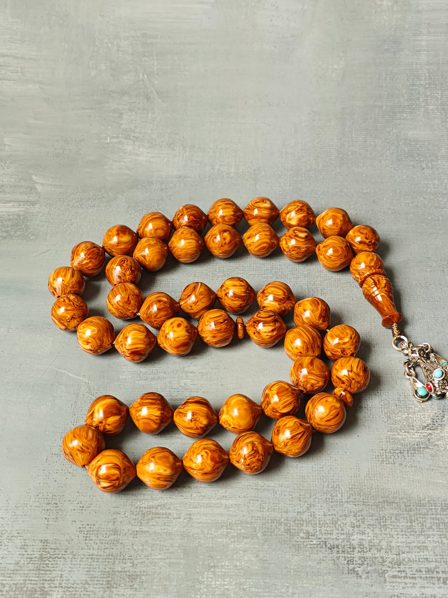 Highly Collectible German Savannah Cat Bakelite Tasbih 45 Beads