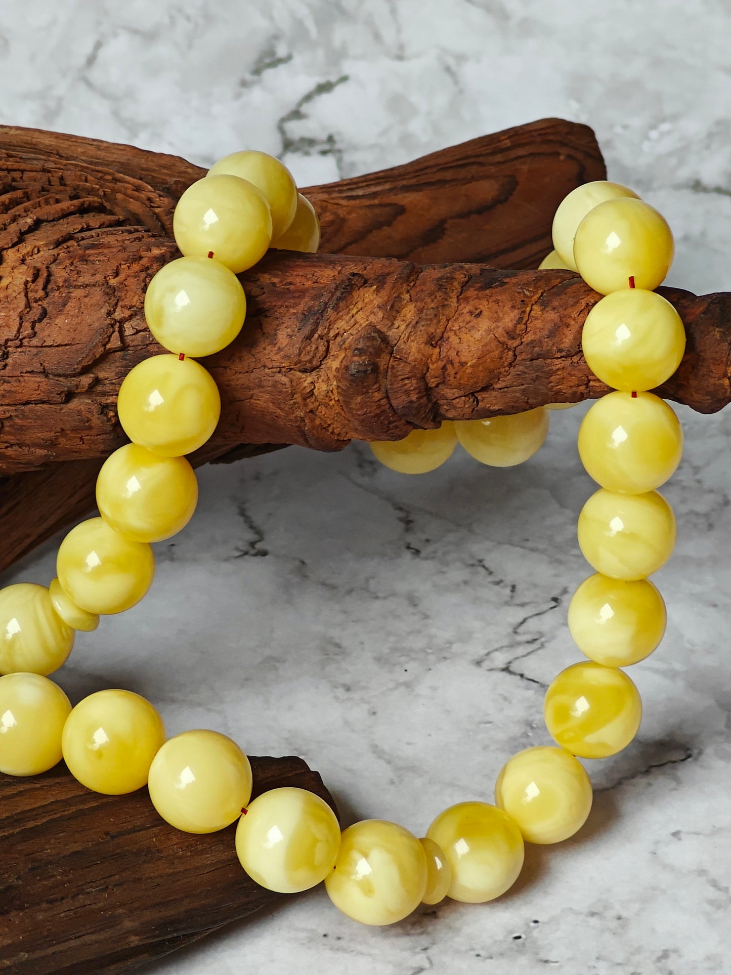 Natural Milk Amber Rosary 66 Beads