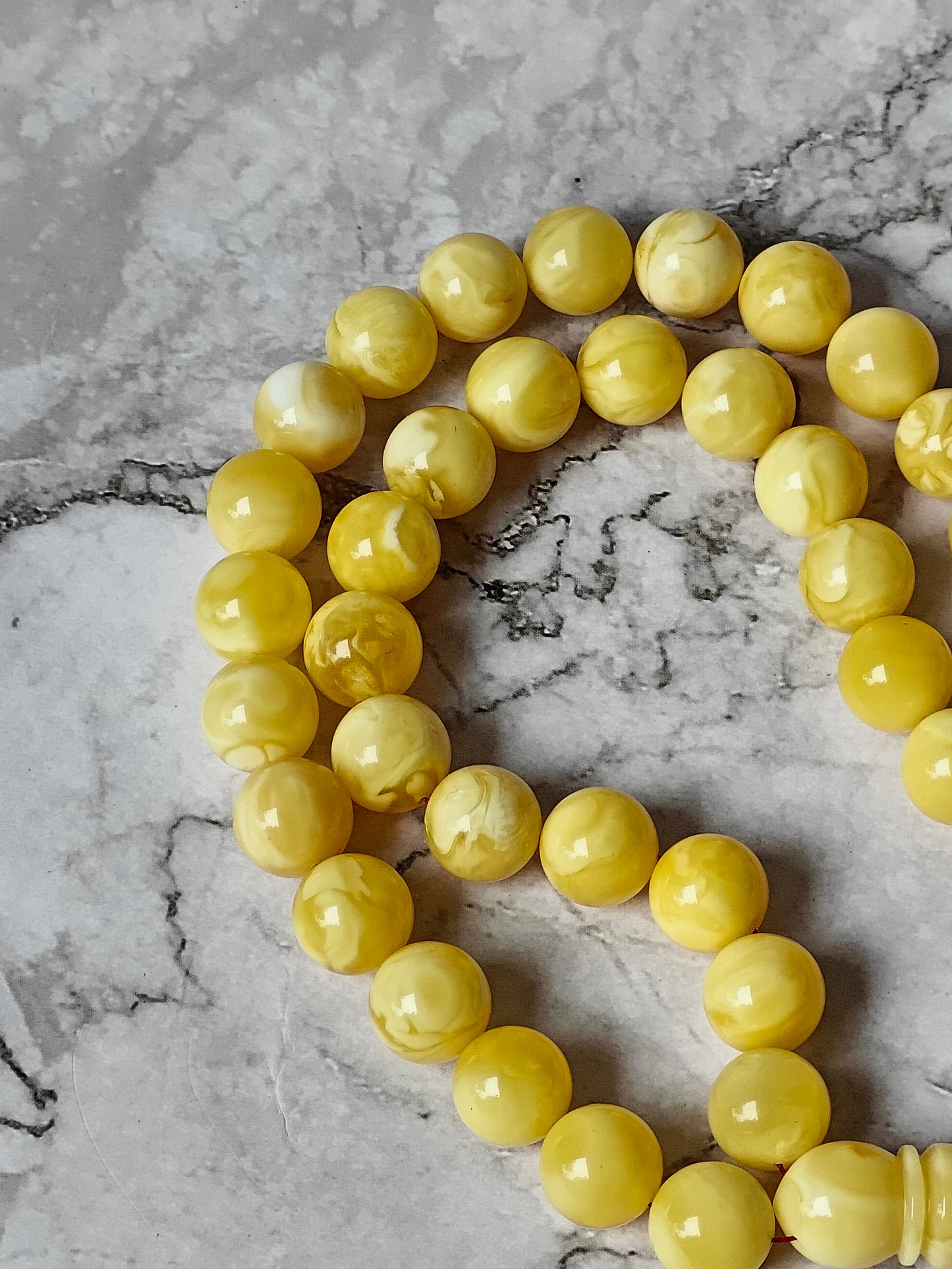 Natural Milk Amber Rosary 66 Beads