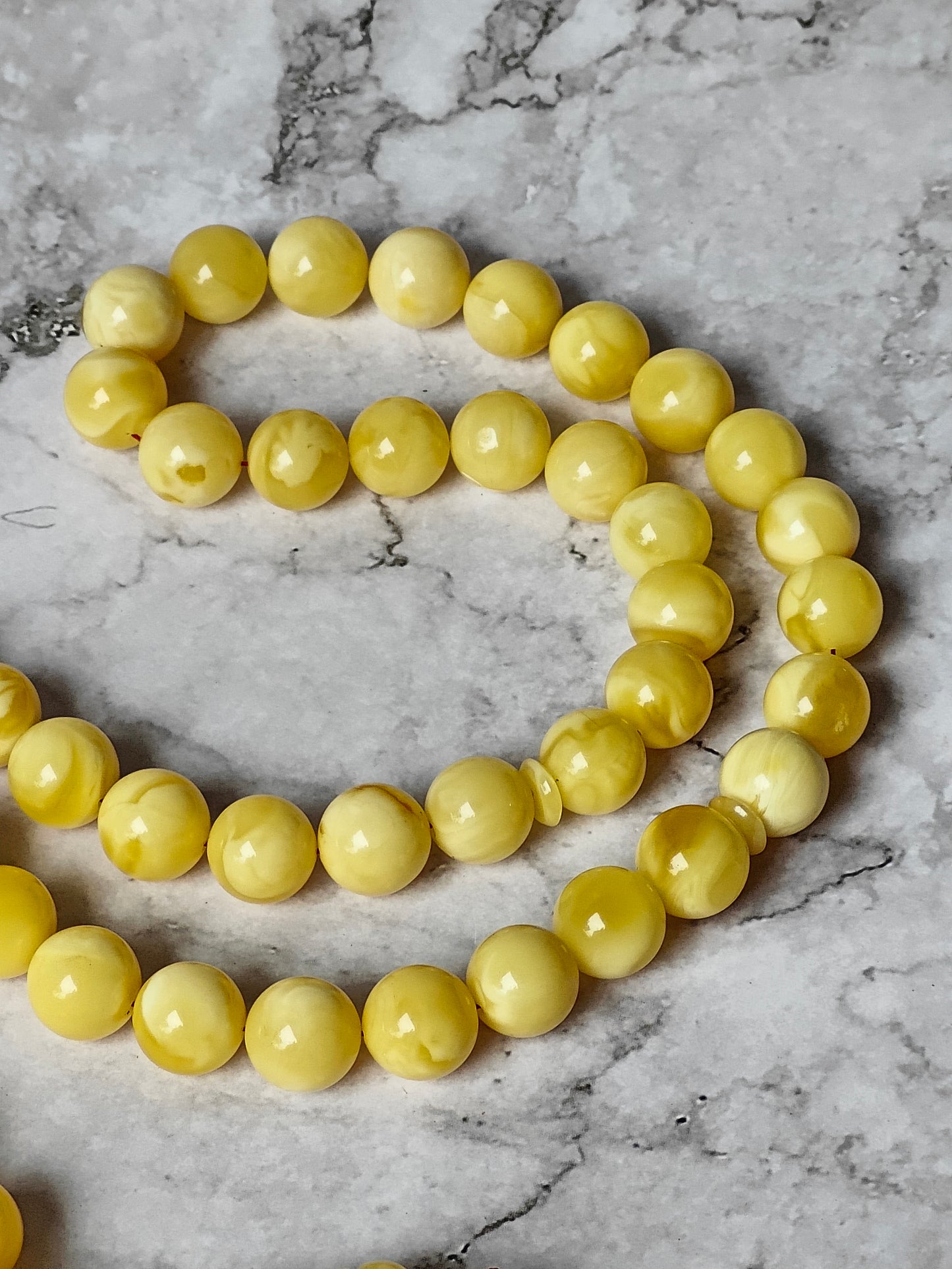 Natural Milk Amber Rosary 66 Beads