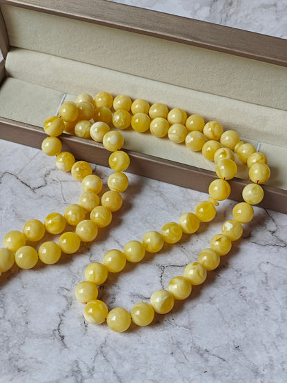 Natural Milk Amber Rosary 66 Beads