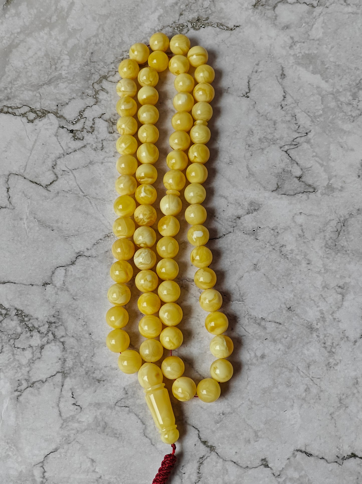 Natural Milk Amber Rosary 66 Beads