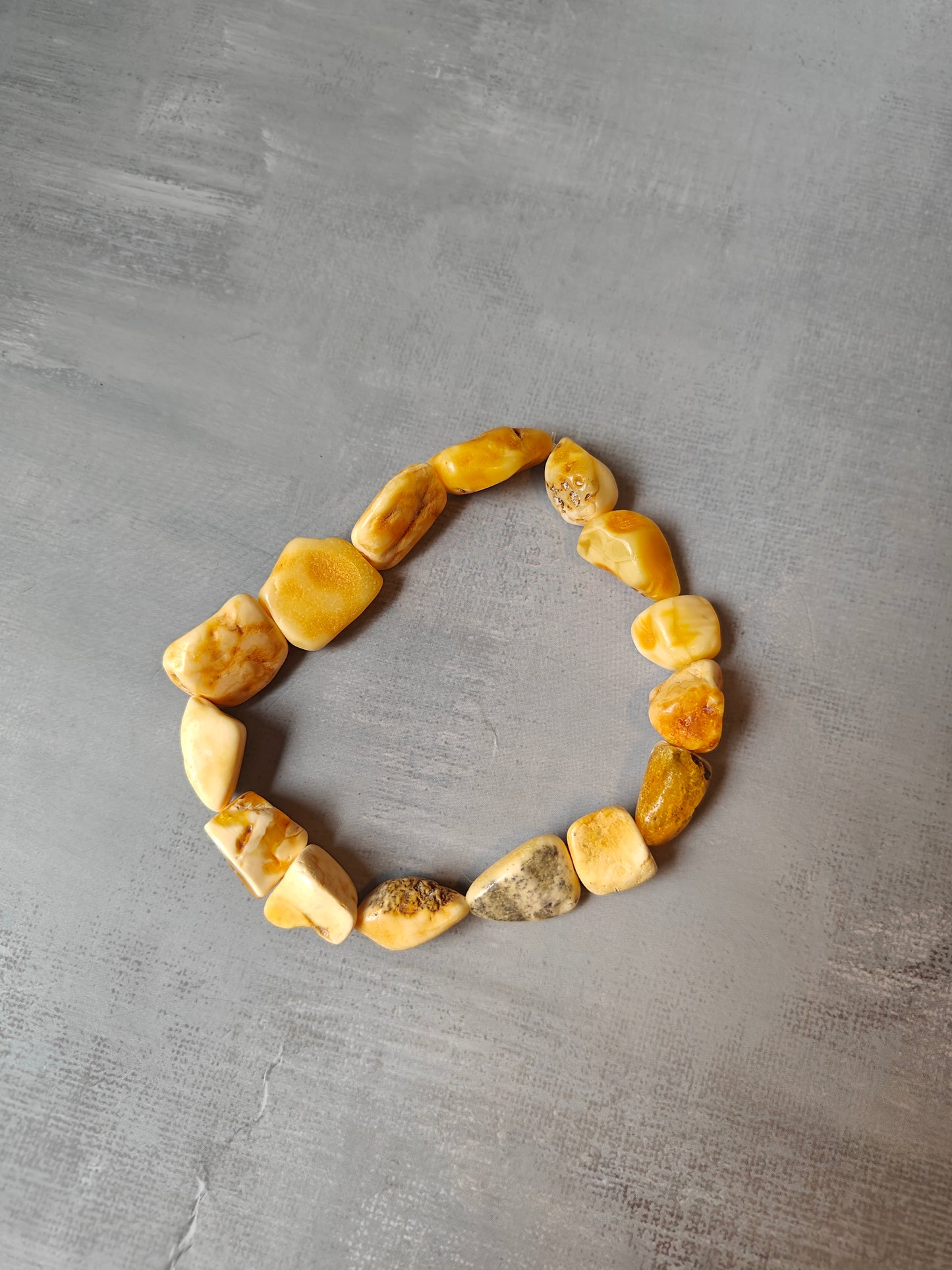 Raw Natural Royal White Amber Bracelet