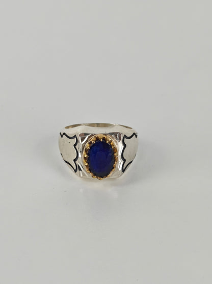 Natural Sapphire Ring in Silver 925