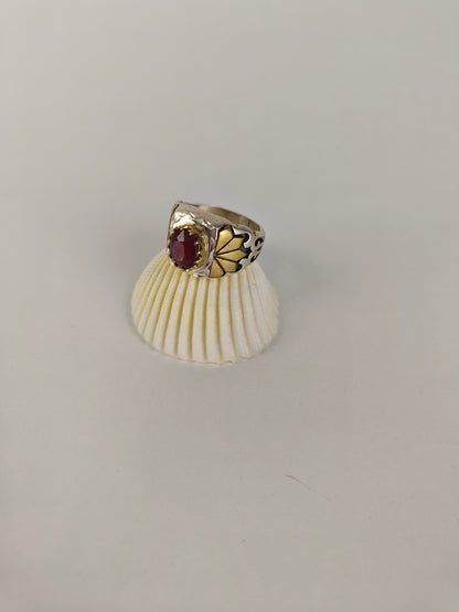 Natural Ruby Ring in Silver 925