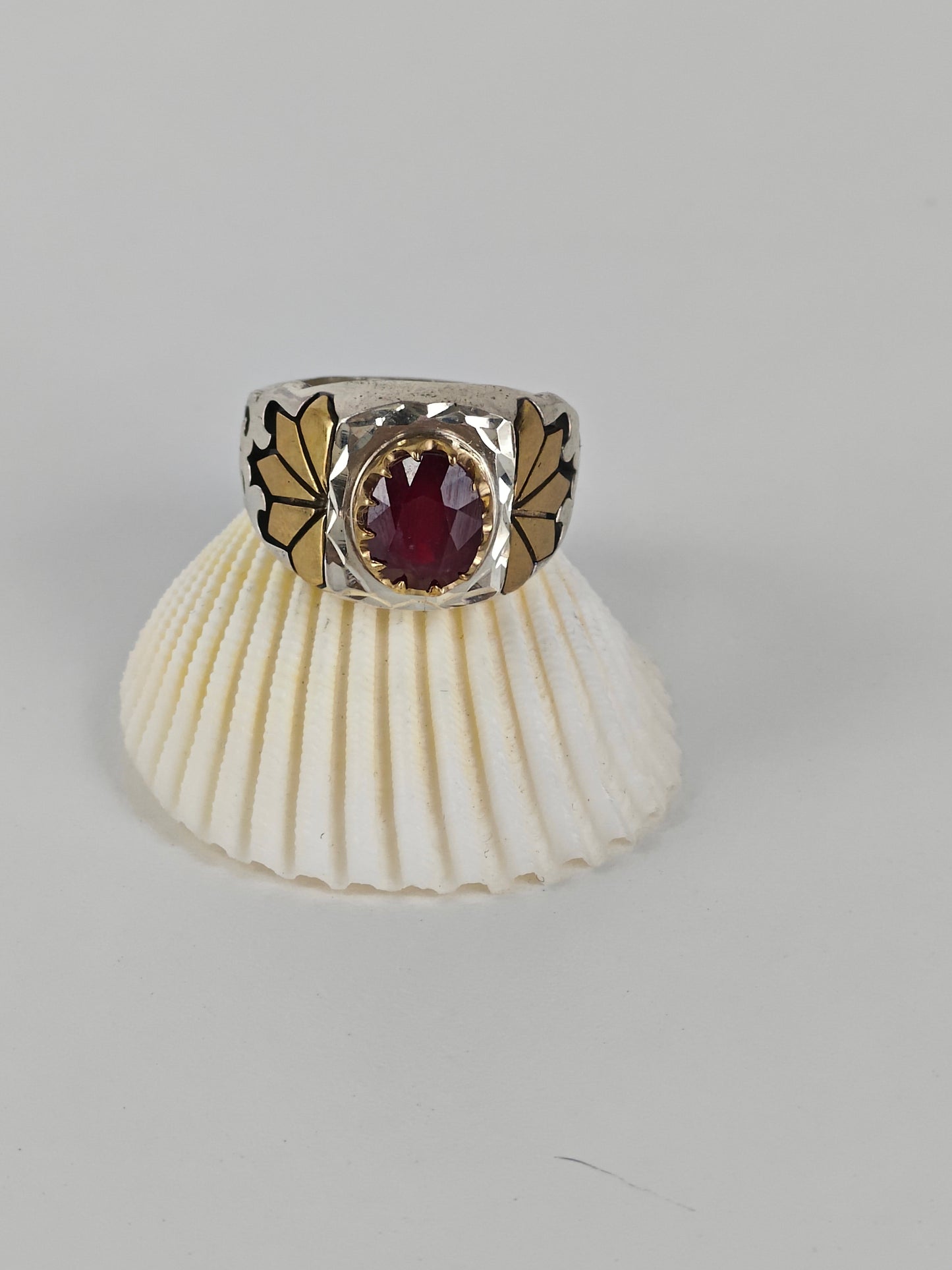 Natural Ruby Ring in Silver 925