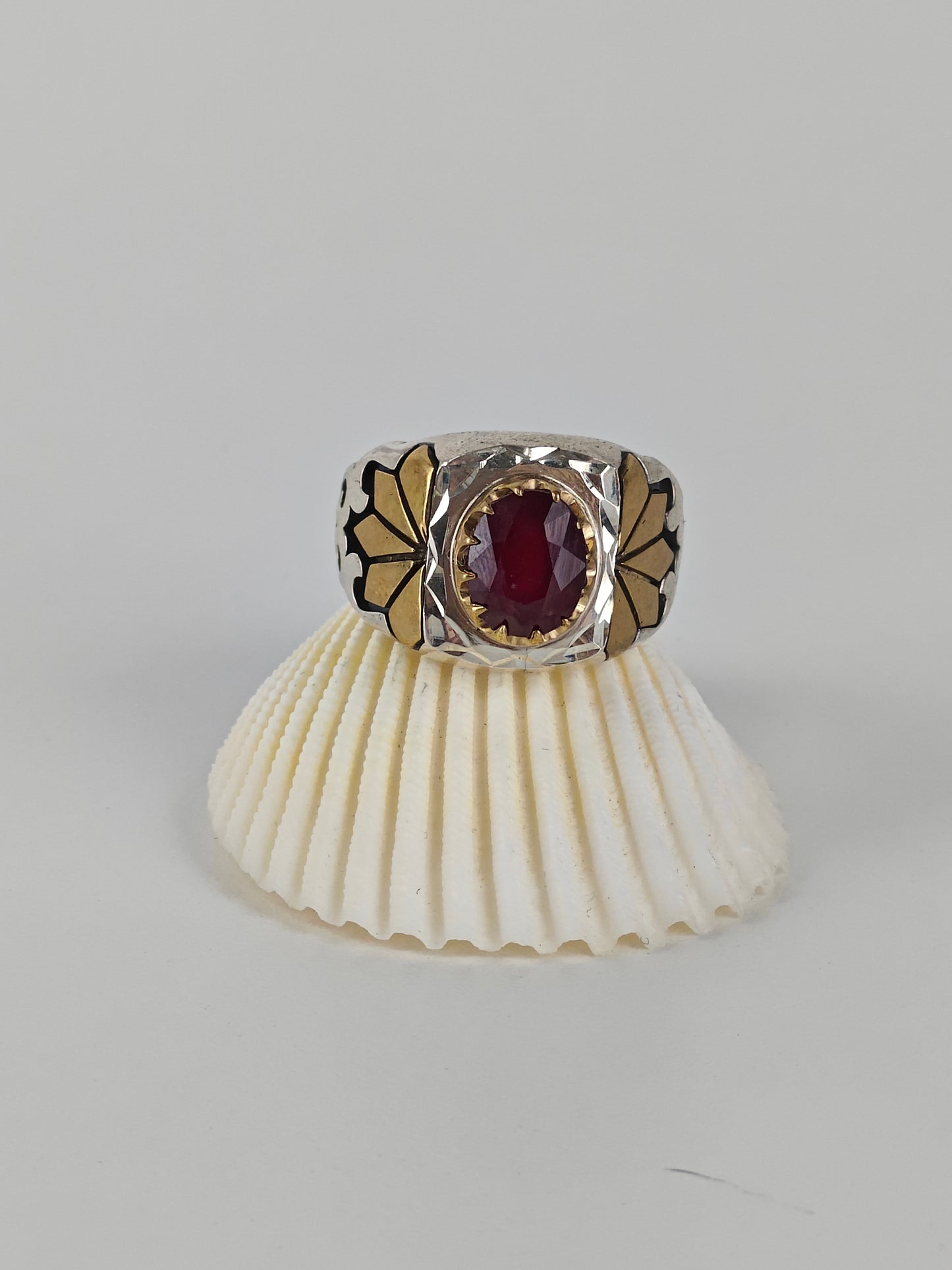 Natural Ruby Ring in Silver 925