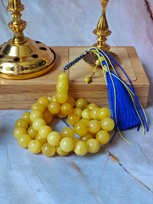 Natural Honey Amber Tasbih 47 Beads