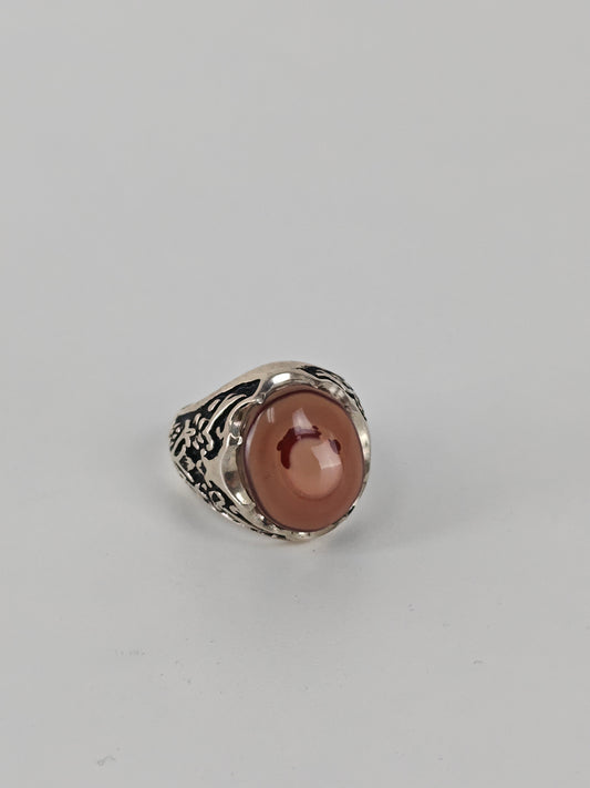 Natural Agat Ring in Silver 925