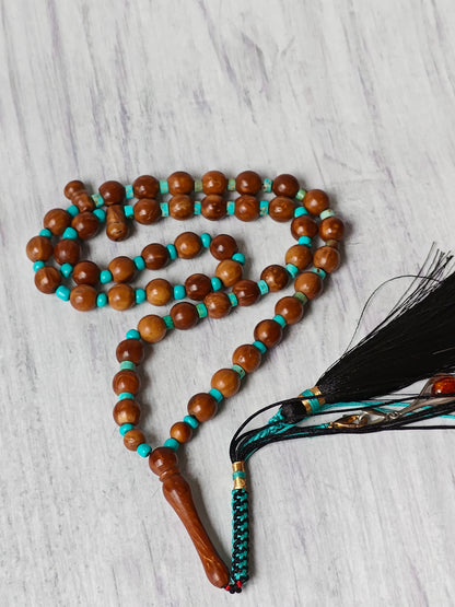 Kokka and Turquoise Tasbih 45 Beads