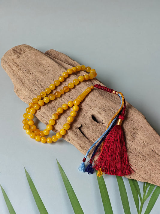 Butterscotch Natural Amber Misbaha 55 Beads 9.2mm