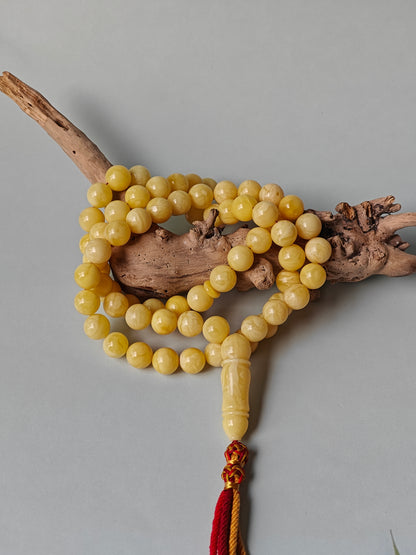 Natural Milk Amber Rosary / Tasbih 72 Beads