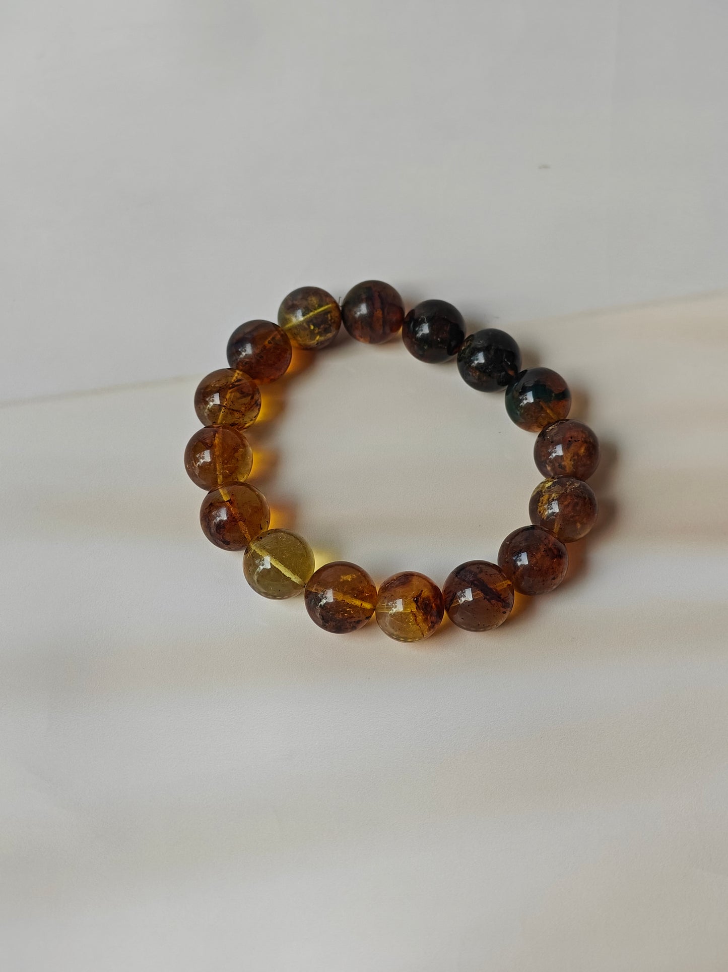 Natural Blue Dominican Amber Beaded Bracelet
