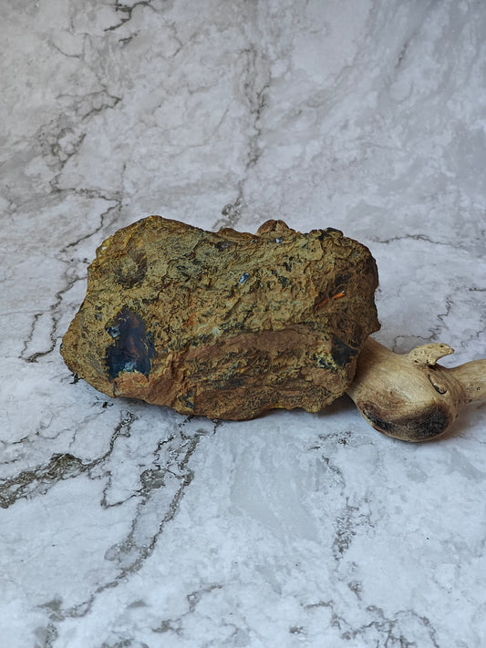 Raw Natural Blue Dominican Amber Piece 221g