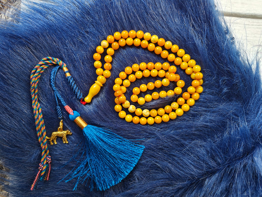 Natural Aged Honey and Butterscotch Pocket Size Amber Misbah 99 Beads
