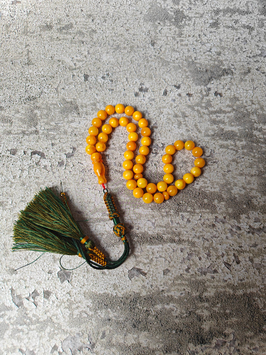 Natural Antique Aged Butterscotch Amber Misbah 45 Beads Pocket Size
