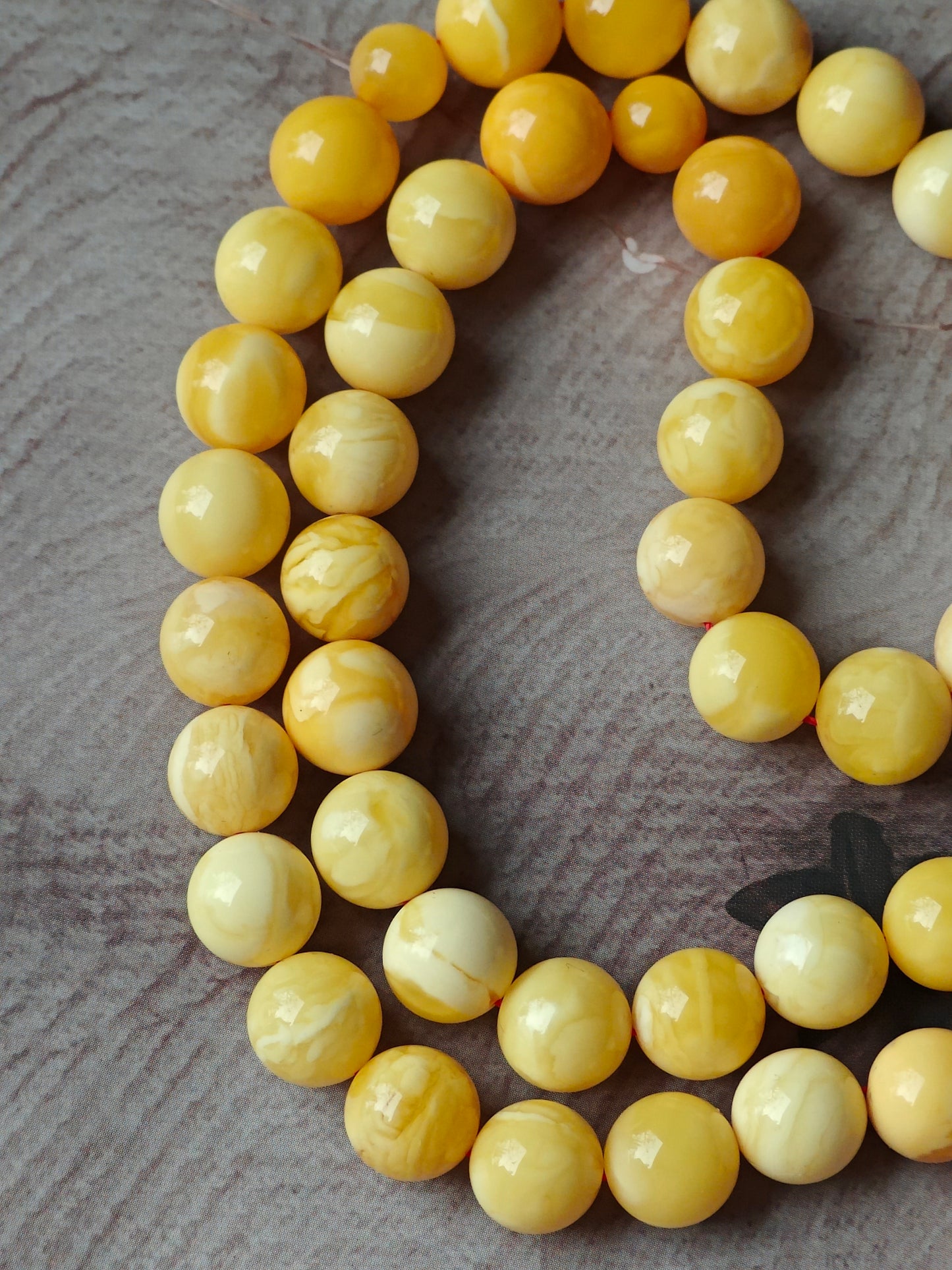 Royal White & Milk Amber Rosary – 45 Beads | Exceptional Quality