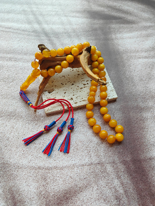 Aged Butterscotch & Honey Amber Tasbih – 45 Beads