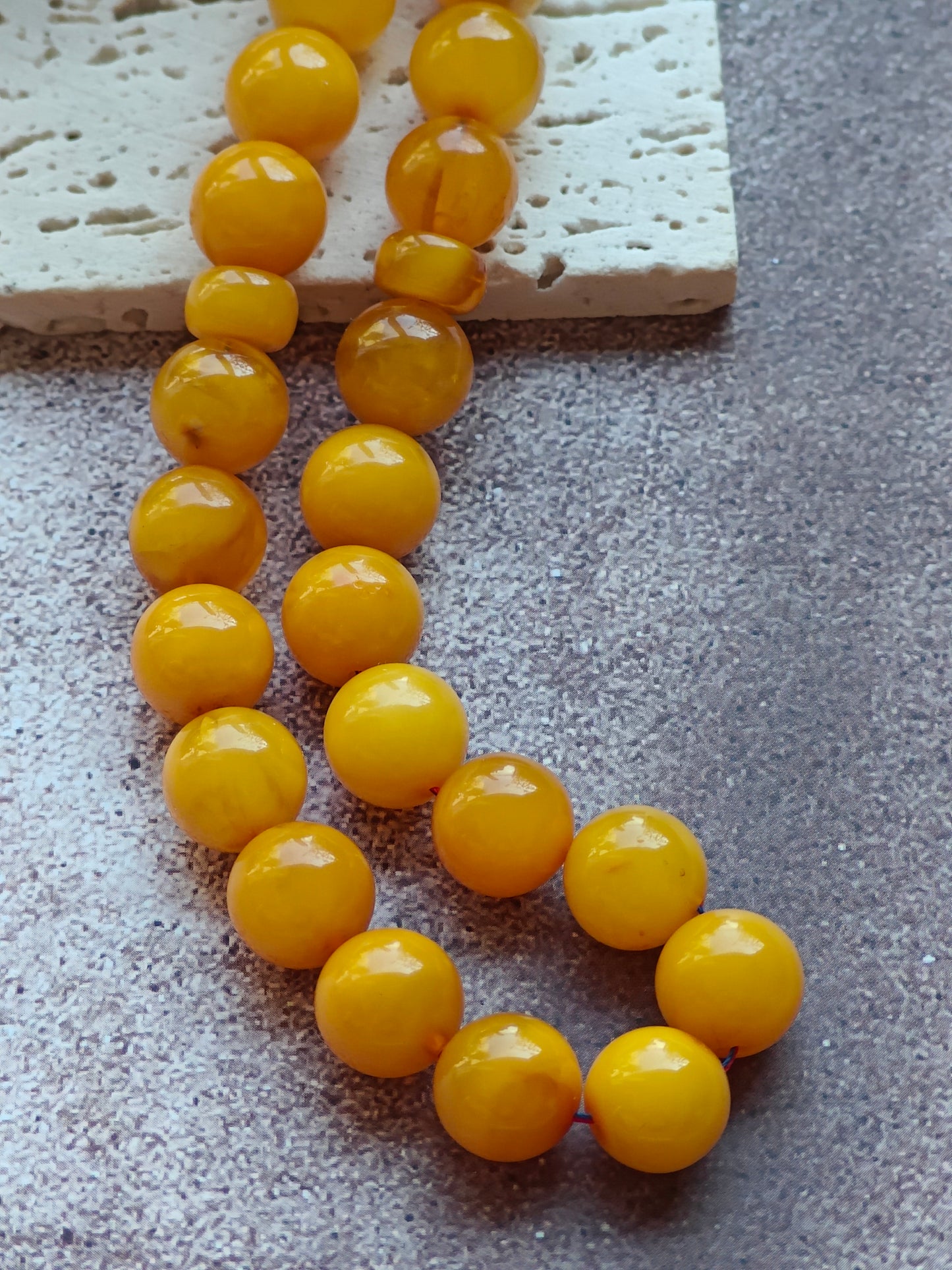 Aged Butterscotch & Honey Amber Tasbih – 45 Beads