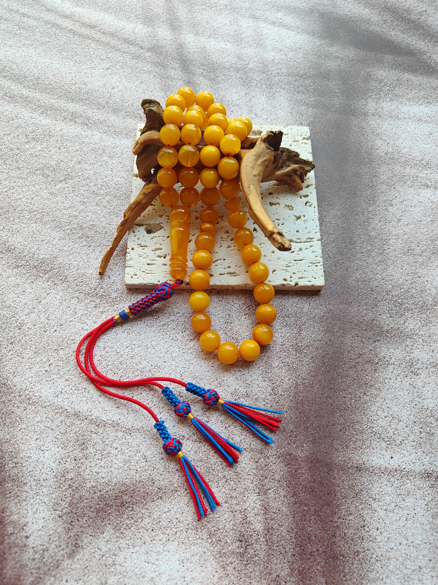 Aged Butterscotch & Honey Amber Tasbih – 45 Beads