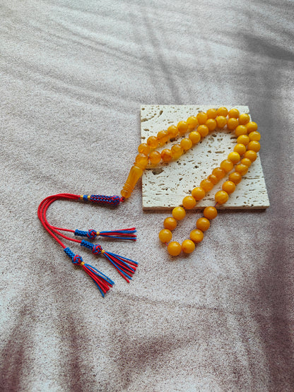 Aged Butterscotch & Honey Amber Tasbih – 45 Beads